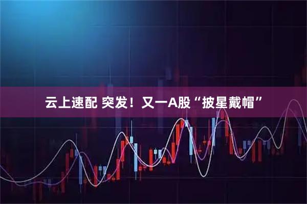 云上速配 突发！又一A股“披星戴帽”