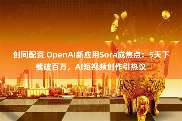 创同配资 OpenAI新应用Sora成焦点：5天下载破百万，AI短视频创作引热议