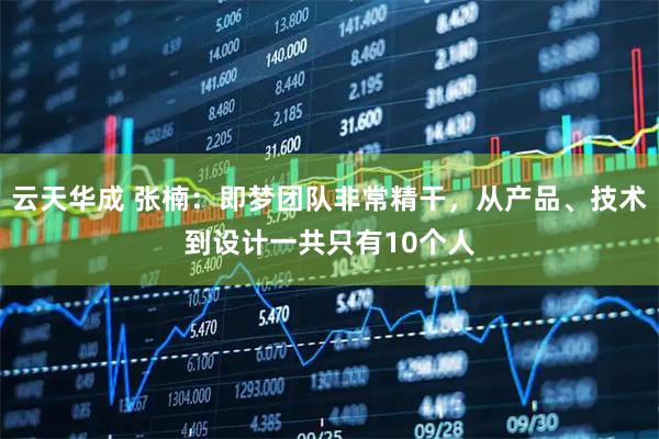 云天华成 张楠：即梦团队非常精干，从产品、技术到设计一共只有10个人