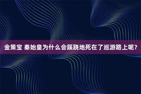 金策宝 秦始皇为什么会蹊跷地死在了巡游路上呢?